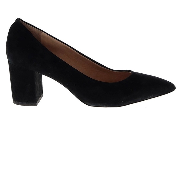 NEW GIANNI BINI Kaislie Pumps Pointy Toe Leather Suede Block Heel Shoes 9M - Picture 1 of 5